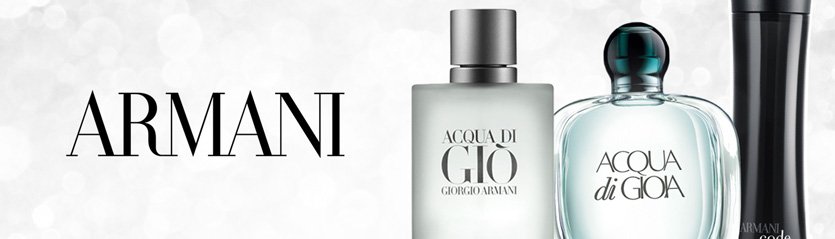 Armani Perfume Brand Banner